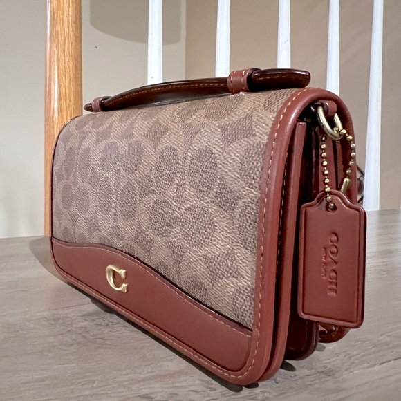 ❌SOLD❌Coach Brown Signature Canvas Bag - Picture 4 of 14
